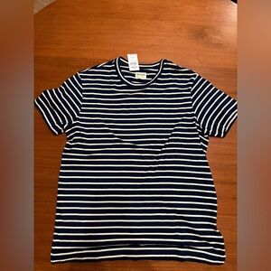 NWT Todd Snyder Navy and White Striped T-Shirt